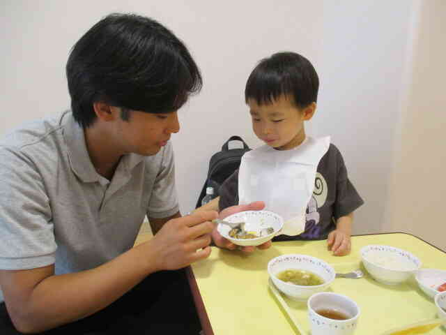 最後は、給食の時間です！！