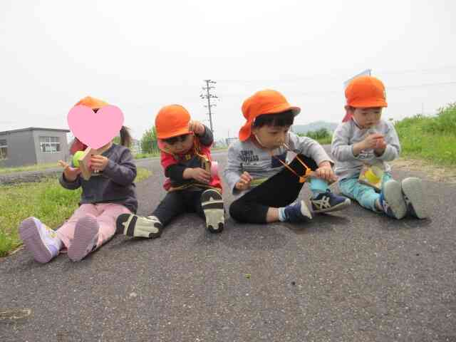 たくさん撮り終えた後は座ってひとやすみ。また色々な写真撮りに行こうね！