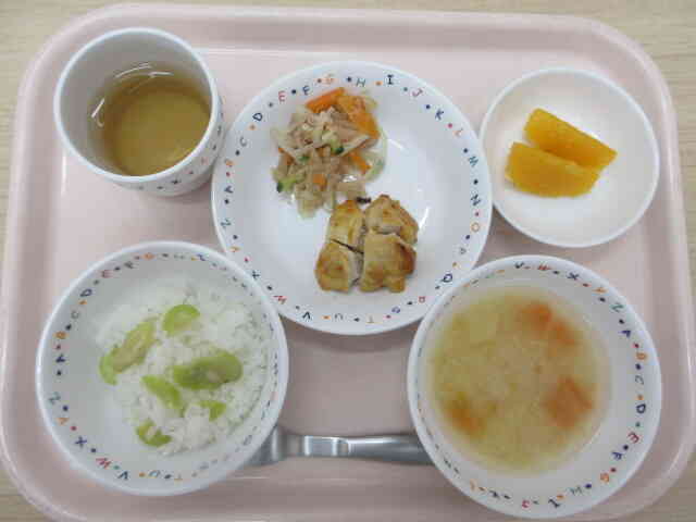 6月2日献立（食育：そらまめ）
