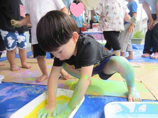 フィンガーペイントもしてみたよ！