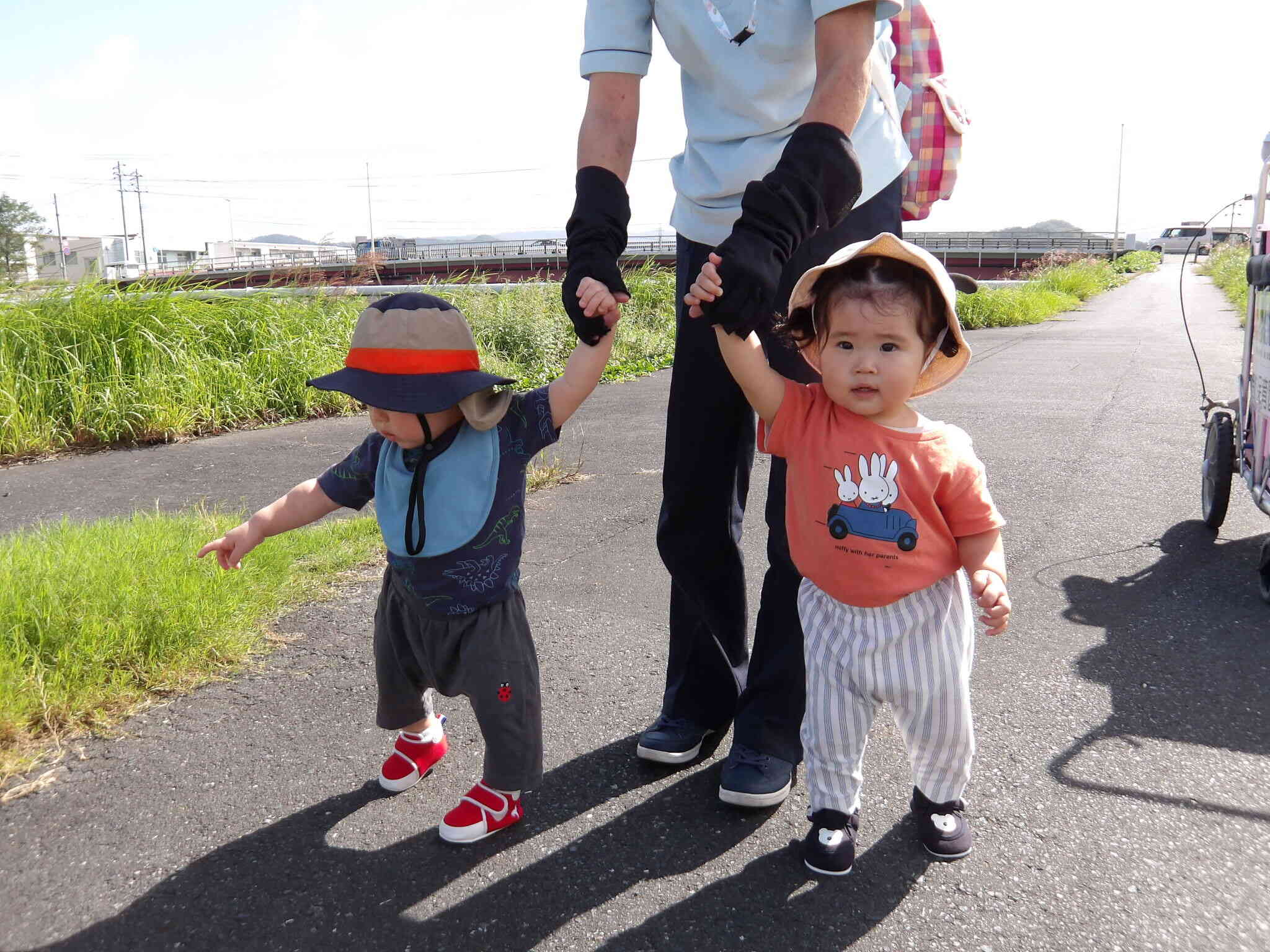 靴を履いていっぱい歩いたよ