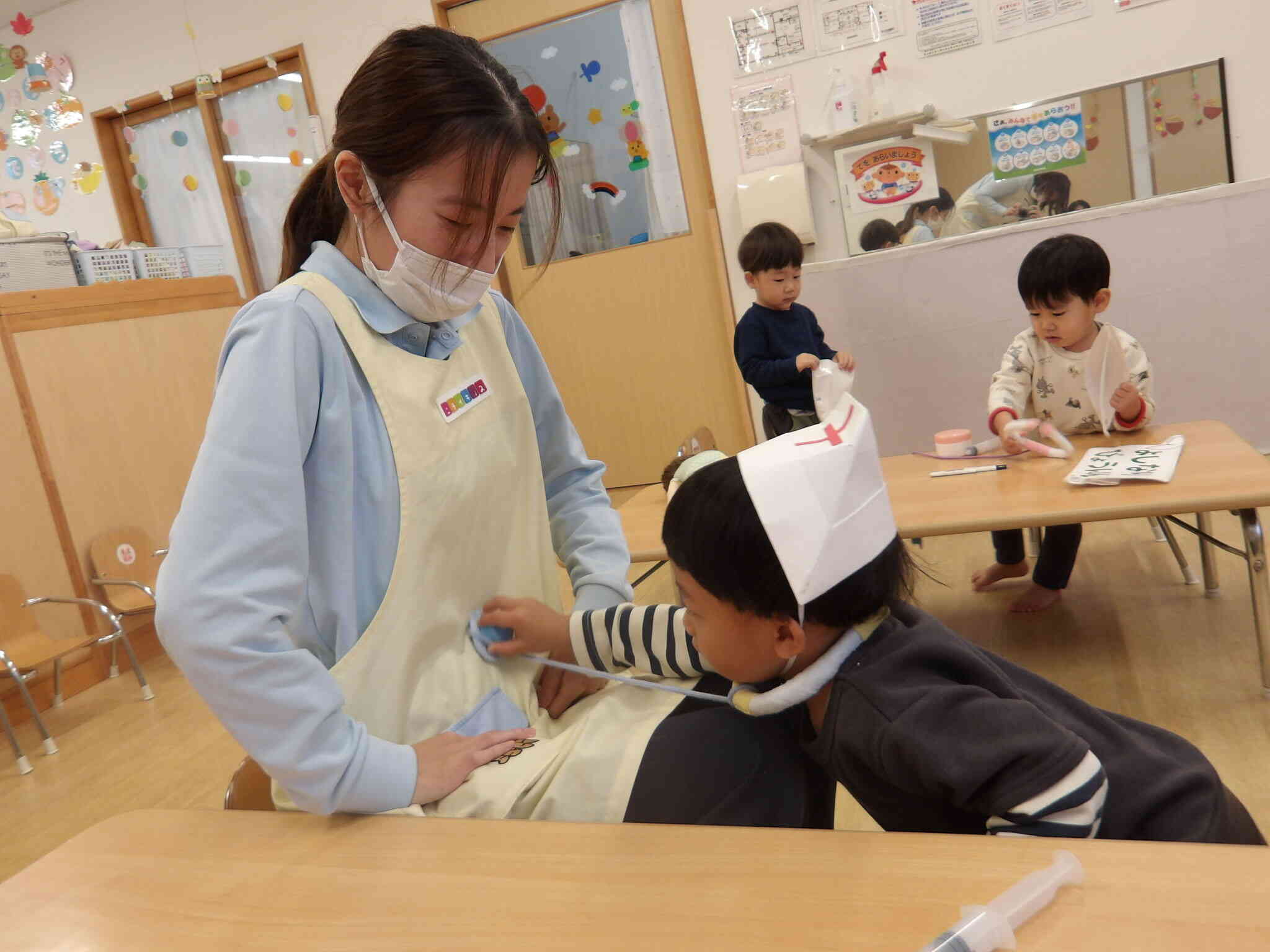 保育者も診察してもらいました