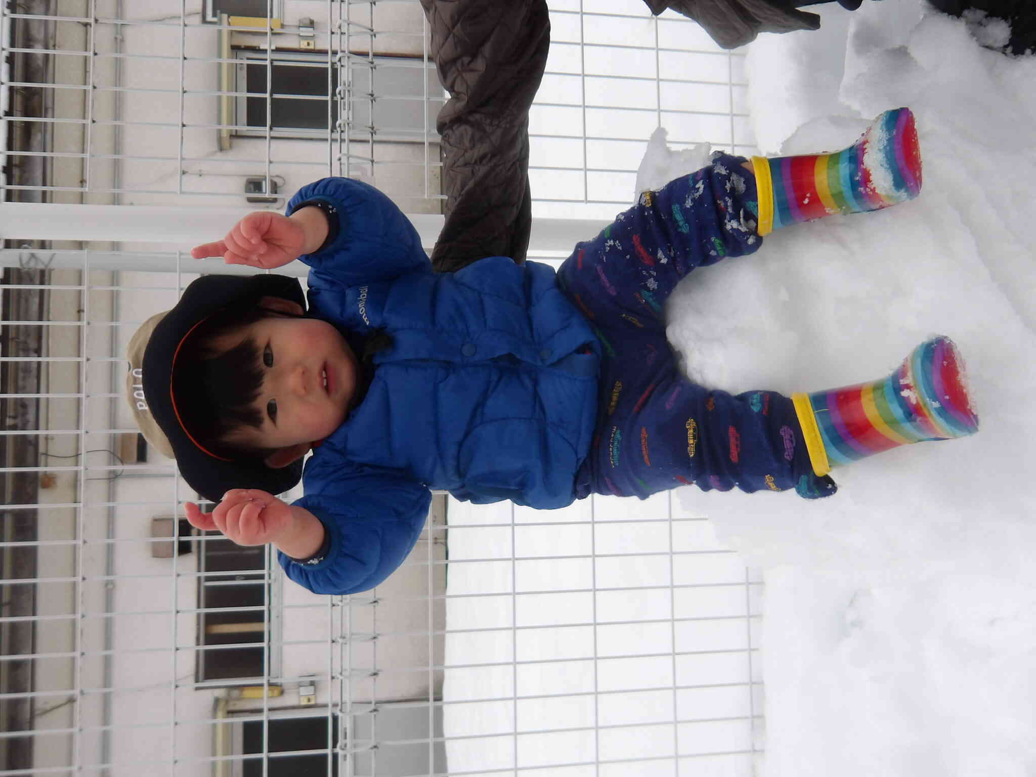 雪だるまと一緒にハイチーズ！