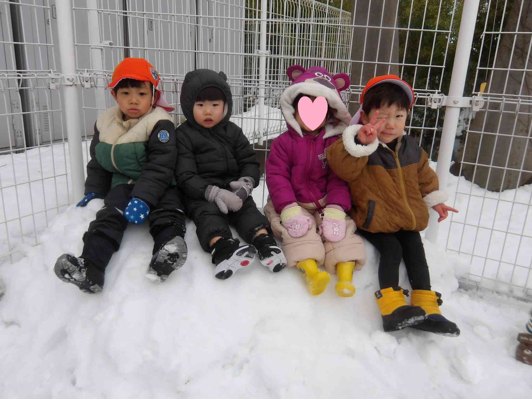 雪遊びをしたよ！