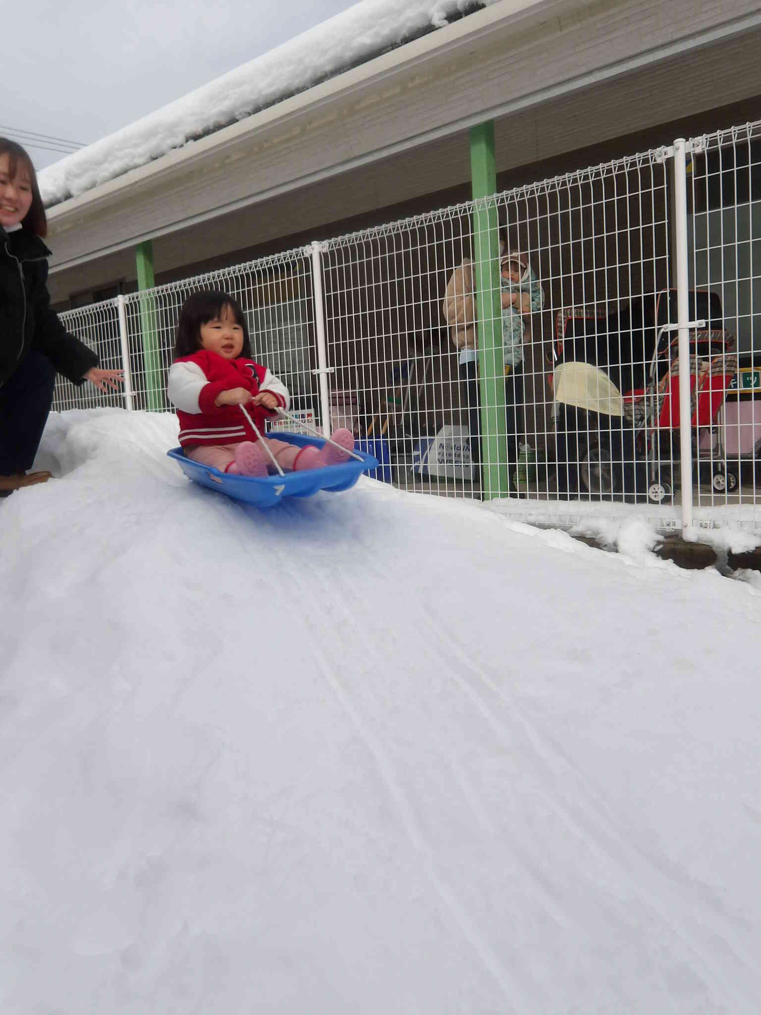 そり滑り楽しいね！