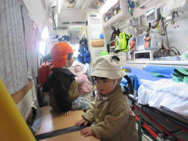 救急車にも乗せてもらったよ