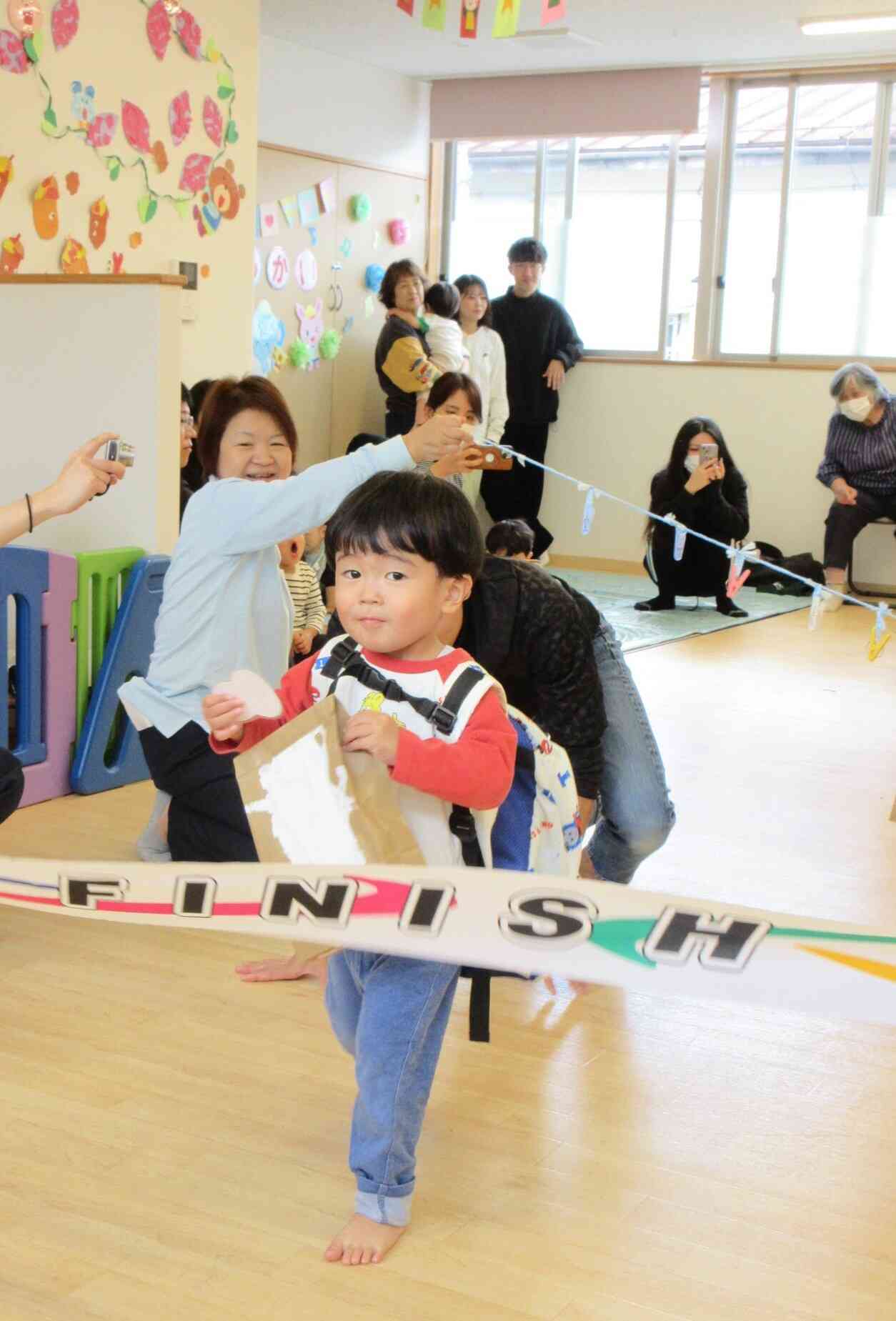 お気に入りのリュックを背負って参加です。おみやげを入れて持って帰ってね♪