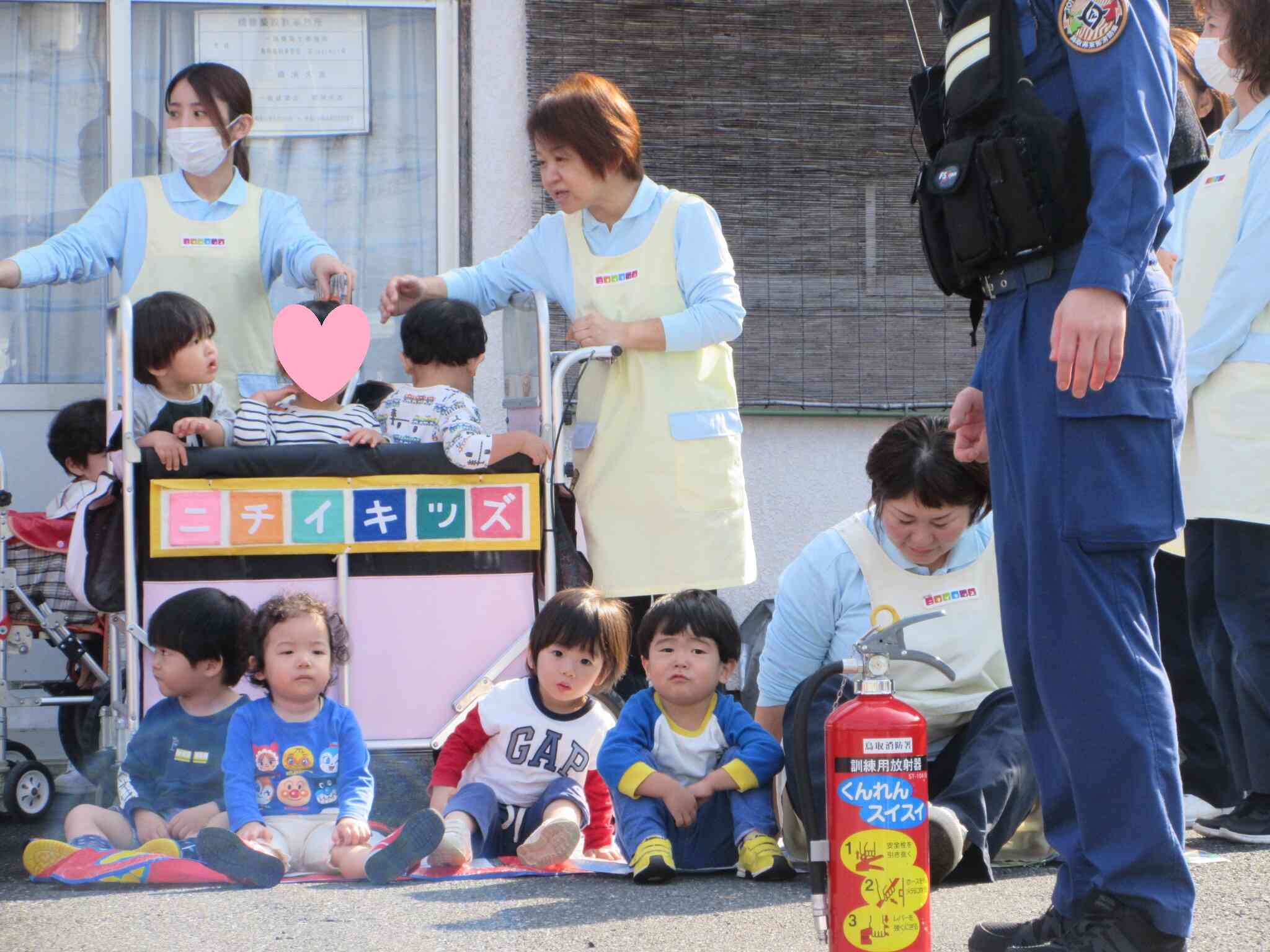 避難訓練に参加しました。