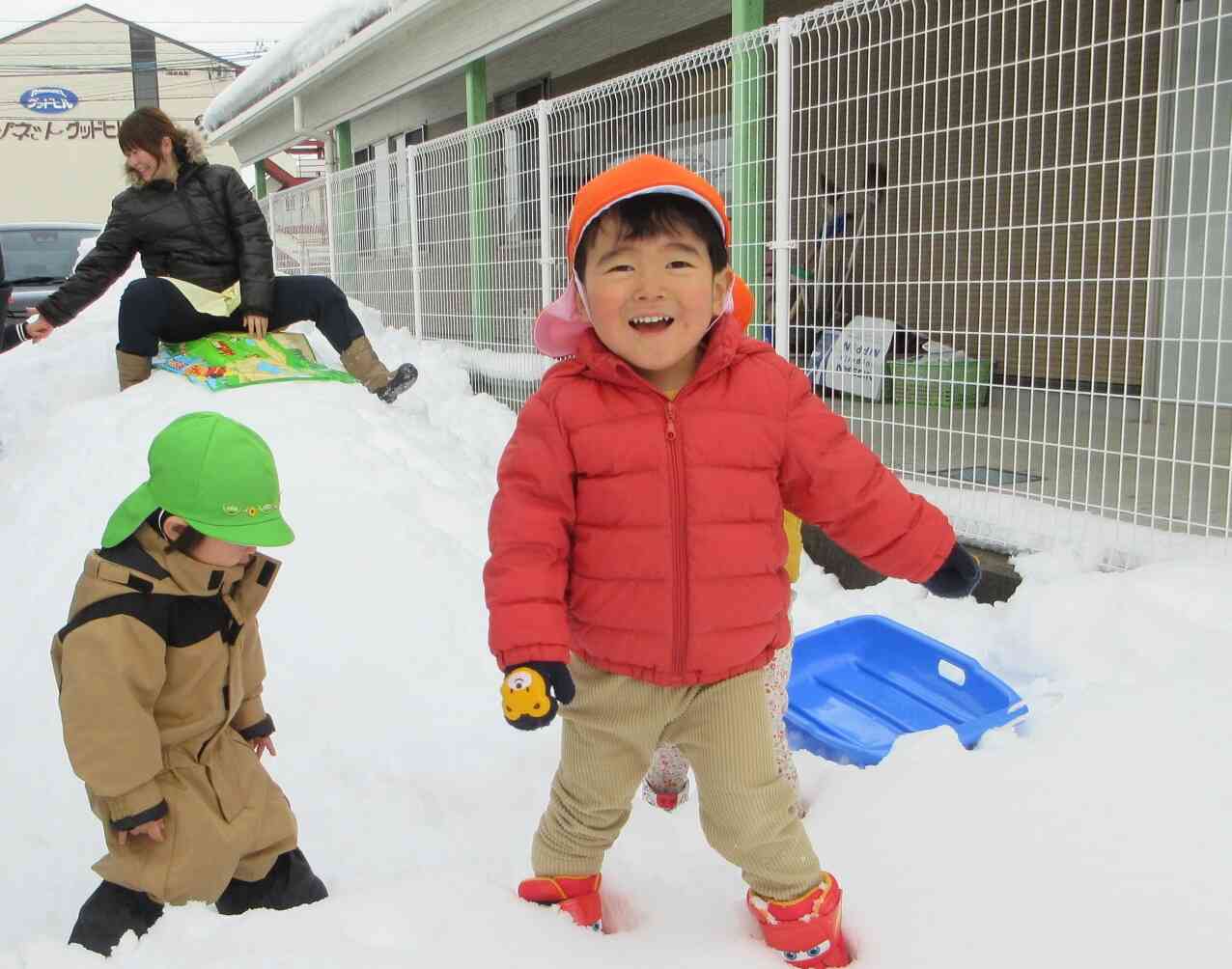 足がぬけないよ～と大笑いのSくん