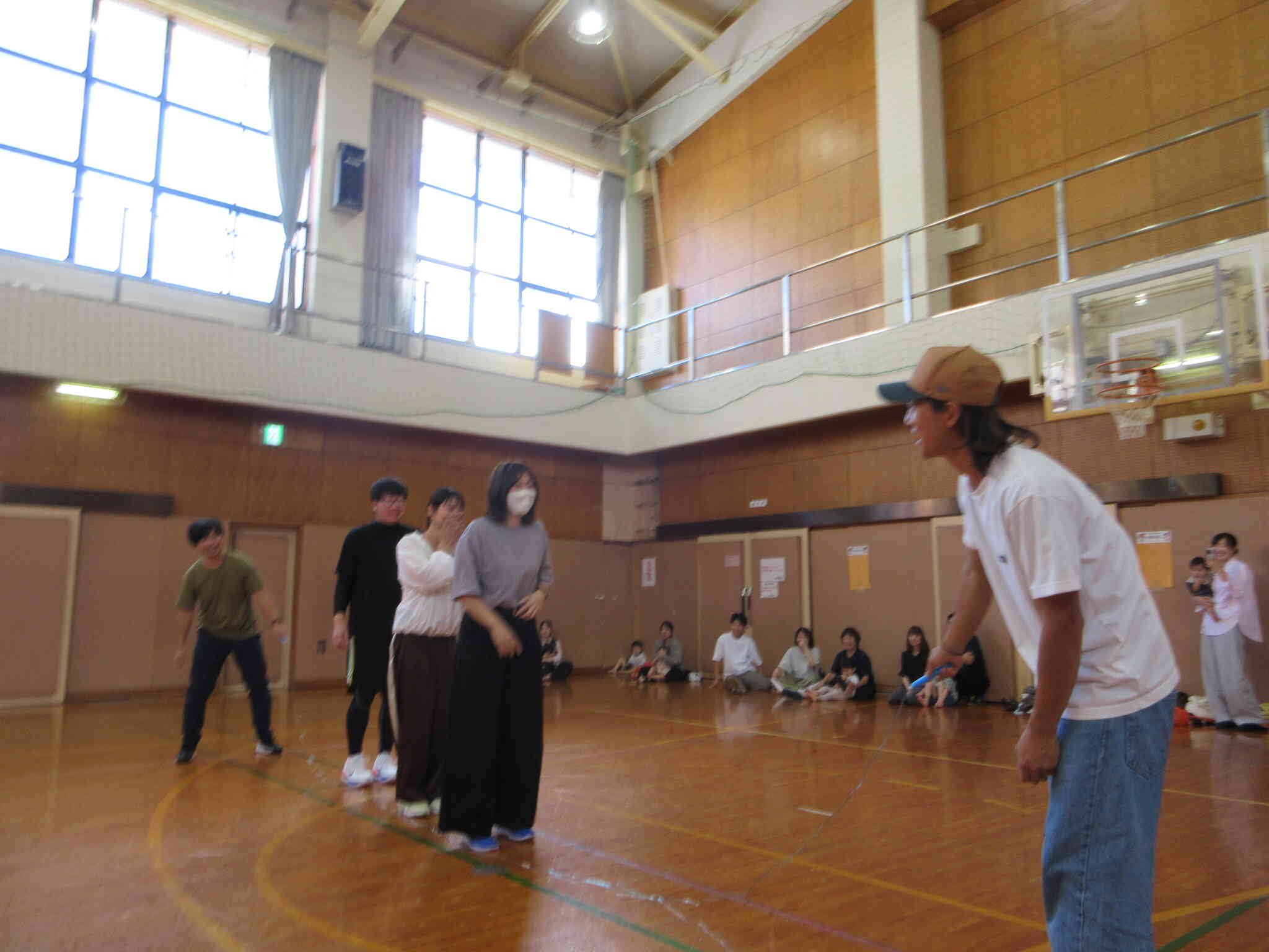 あひるぐみチームの保護者の皆さんも頑張って跳びました。