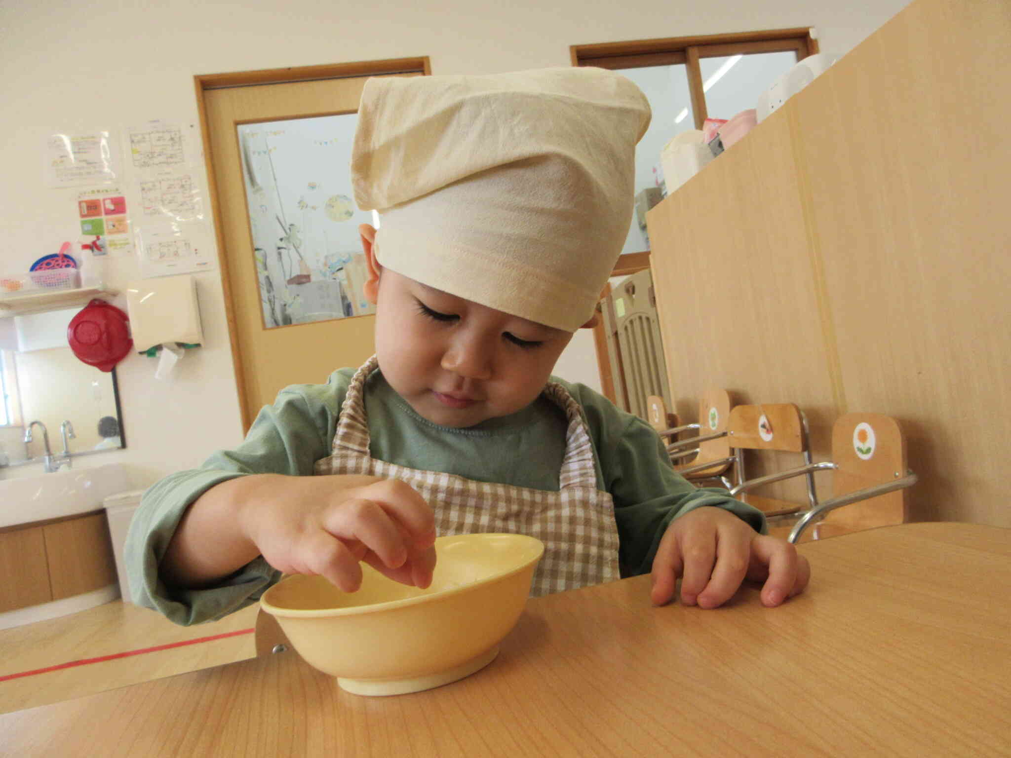 新米でおにぎり作りをしました　うさぎ組