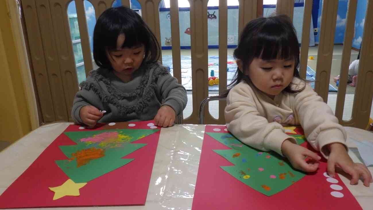 1・2歳児「クリスマス製作!」