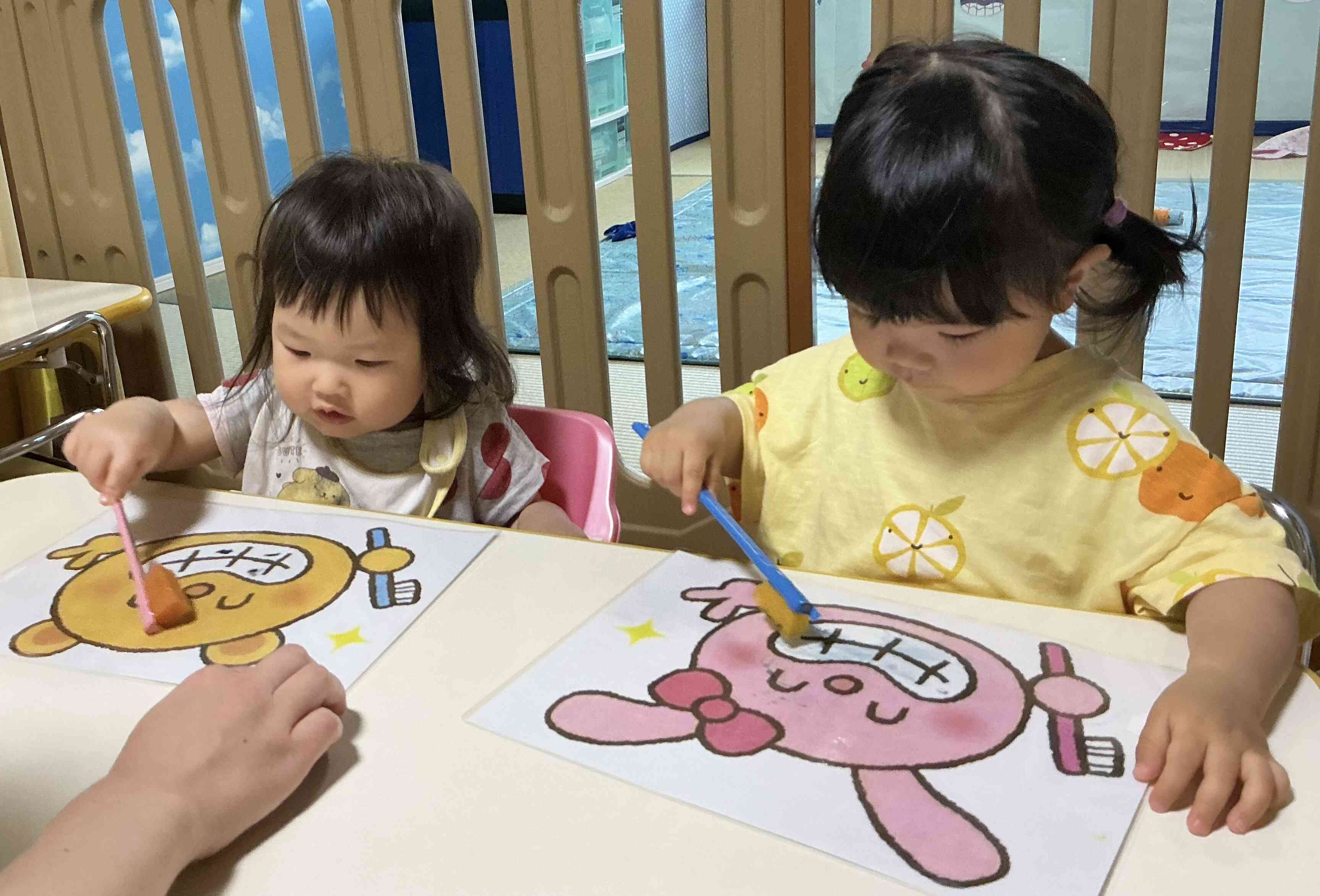 歯磨き遊びしたよ♪