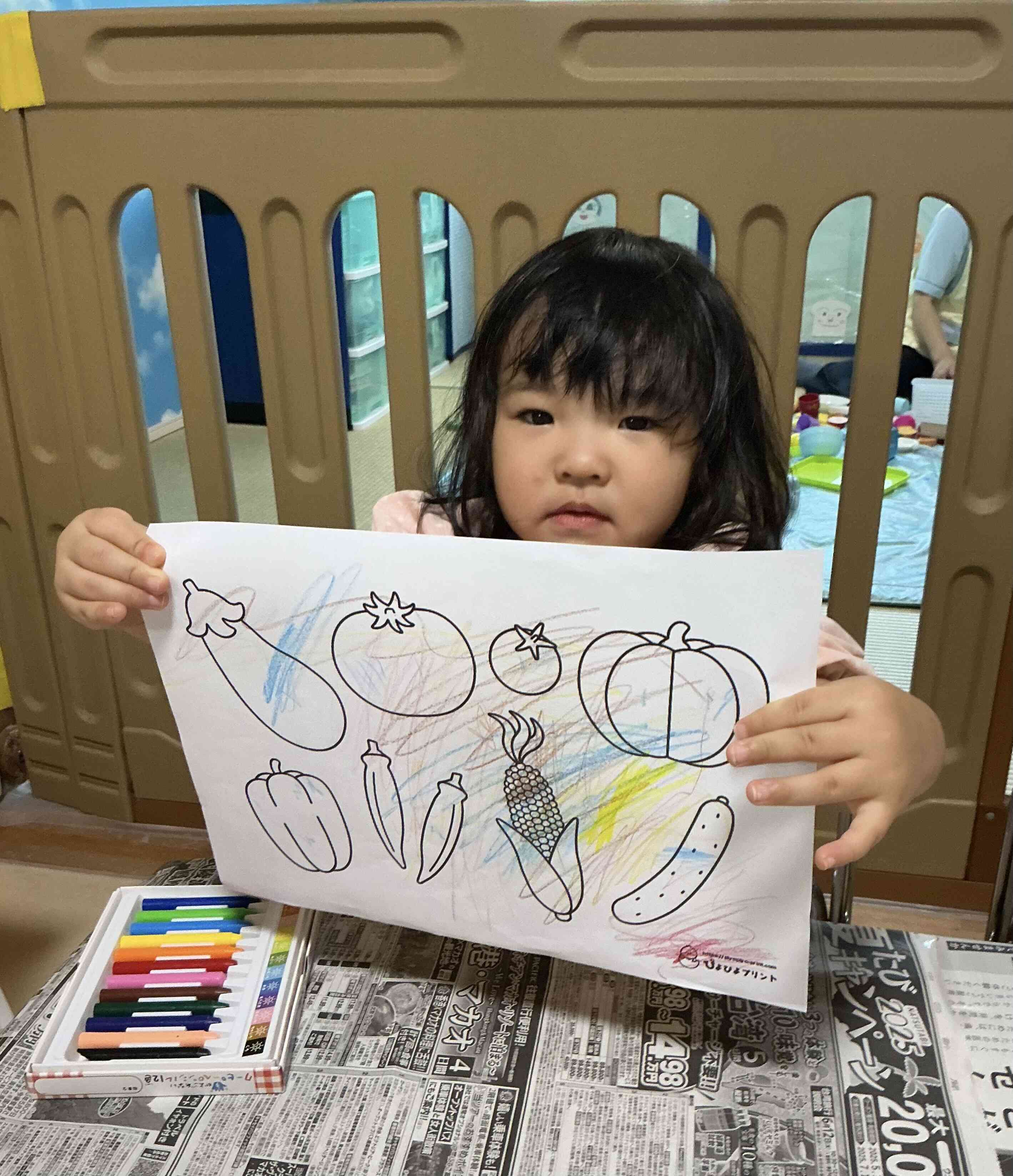 塗り絵遊び〜野菜〜