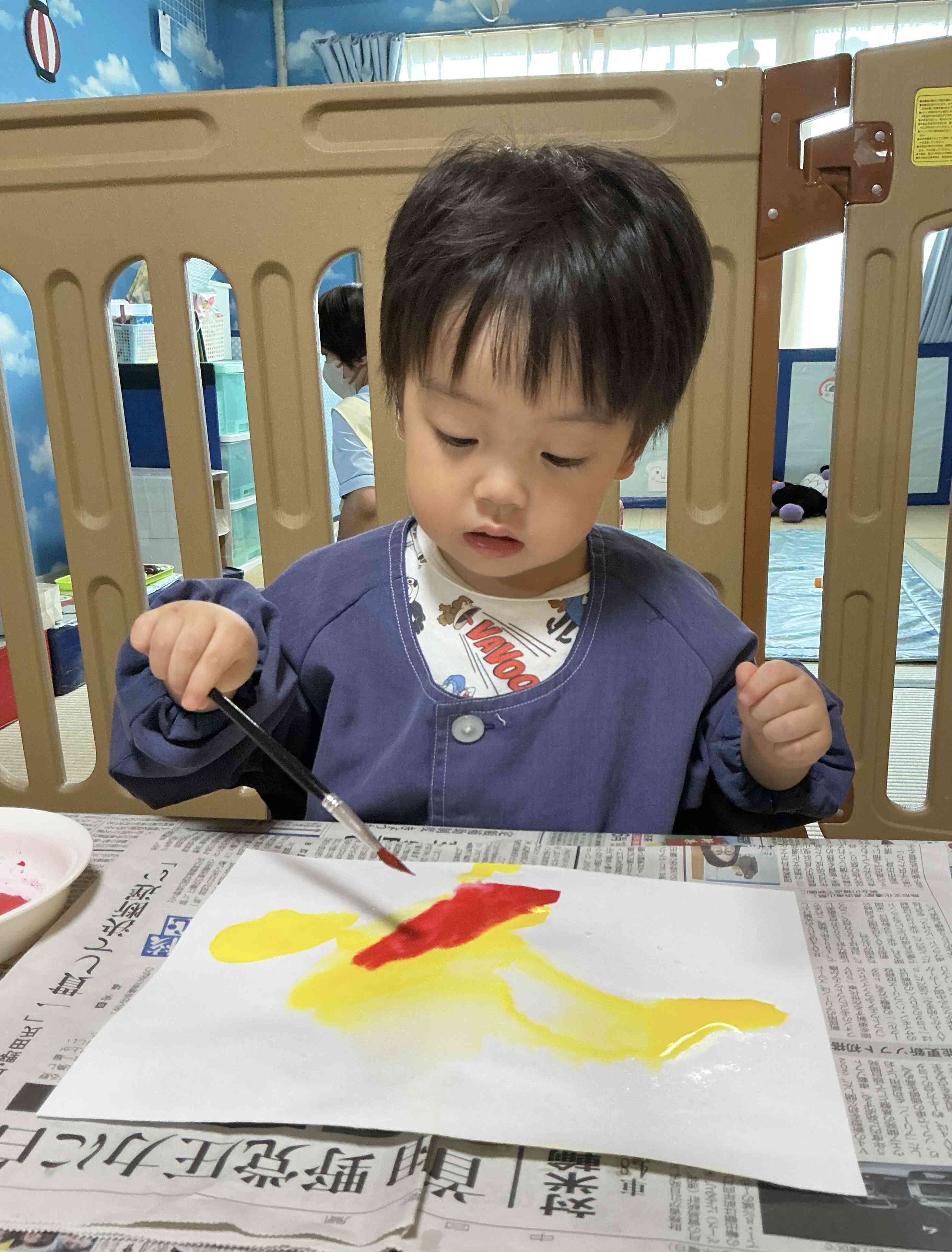 にじみ絵に挑戦したよ！