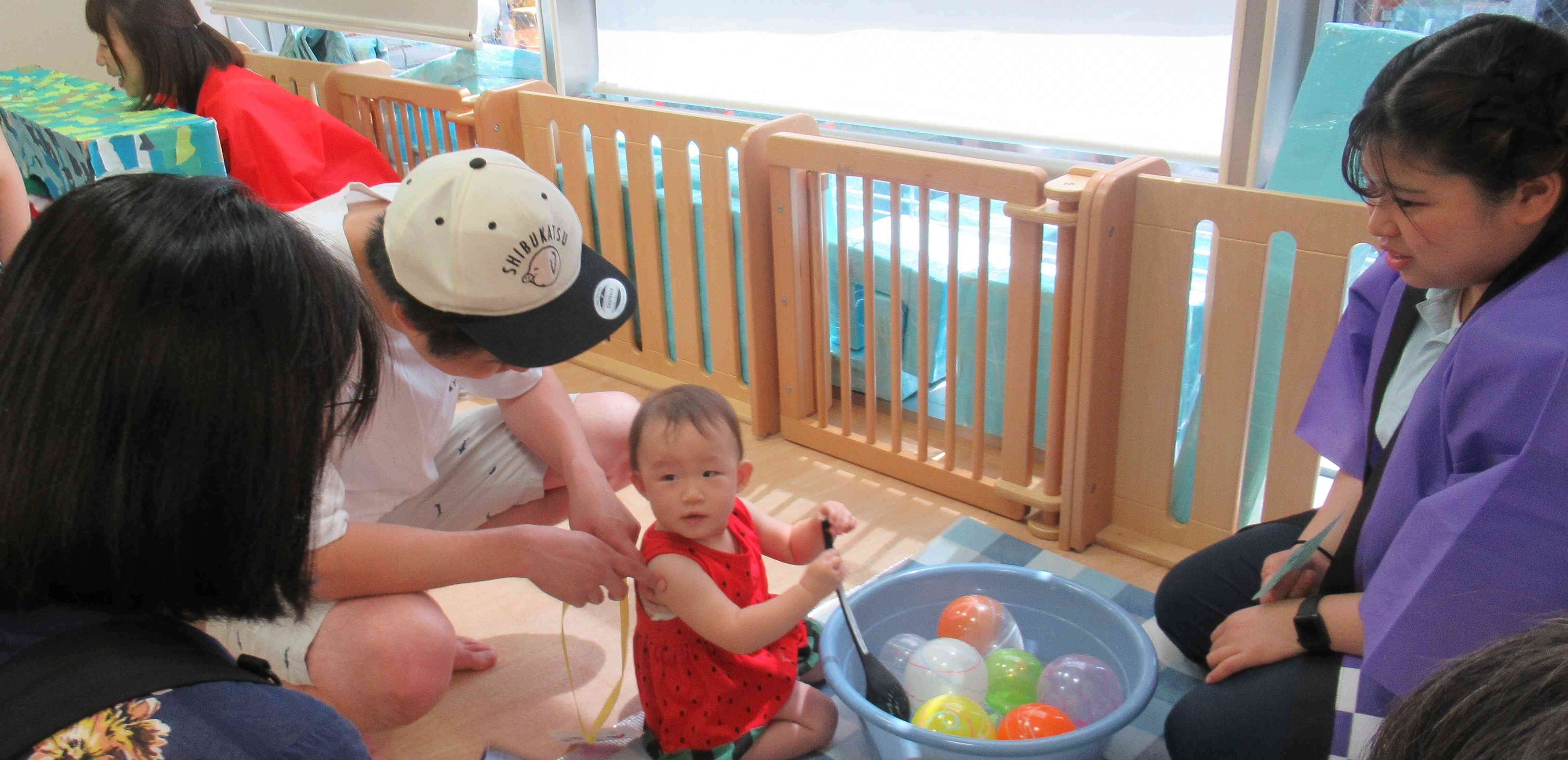 ヨーヨー釣りのはずがお水遊びになりました！
