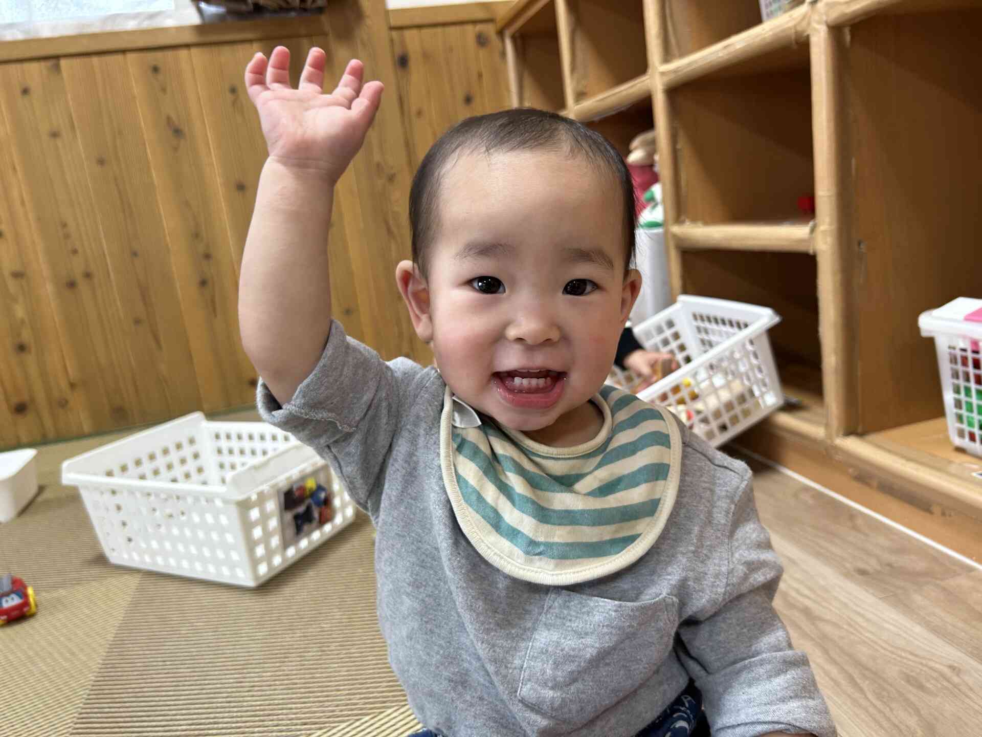 はーい！と上手にお返事してます♪