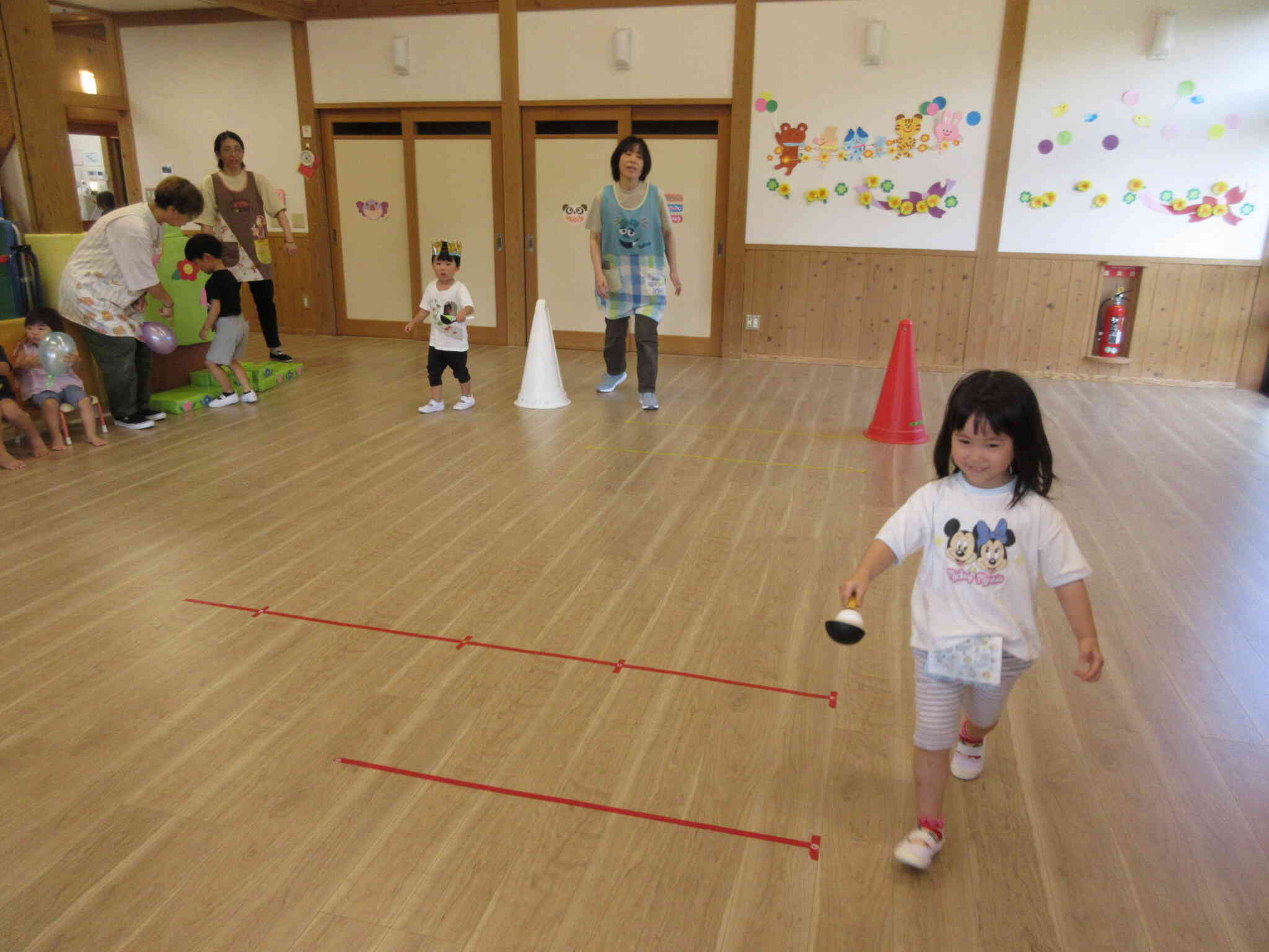 ピンポン玉、上手に運べたね！