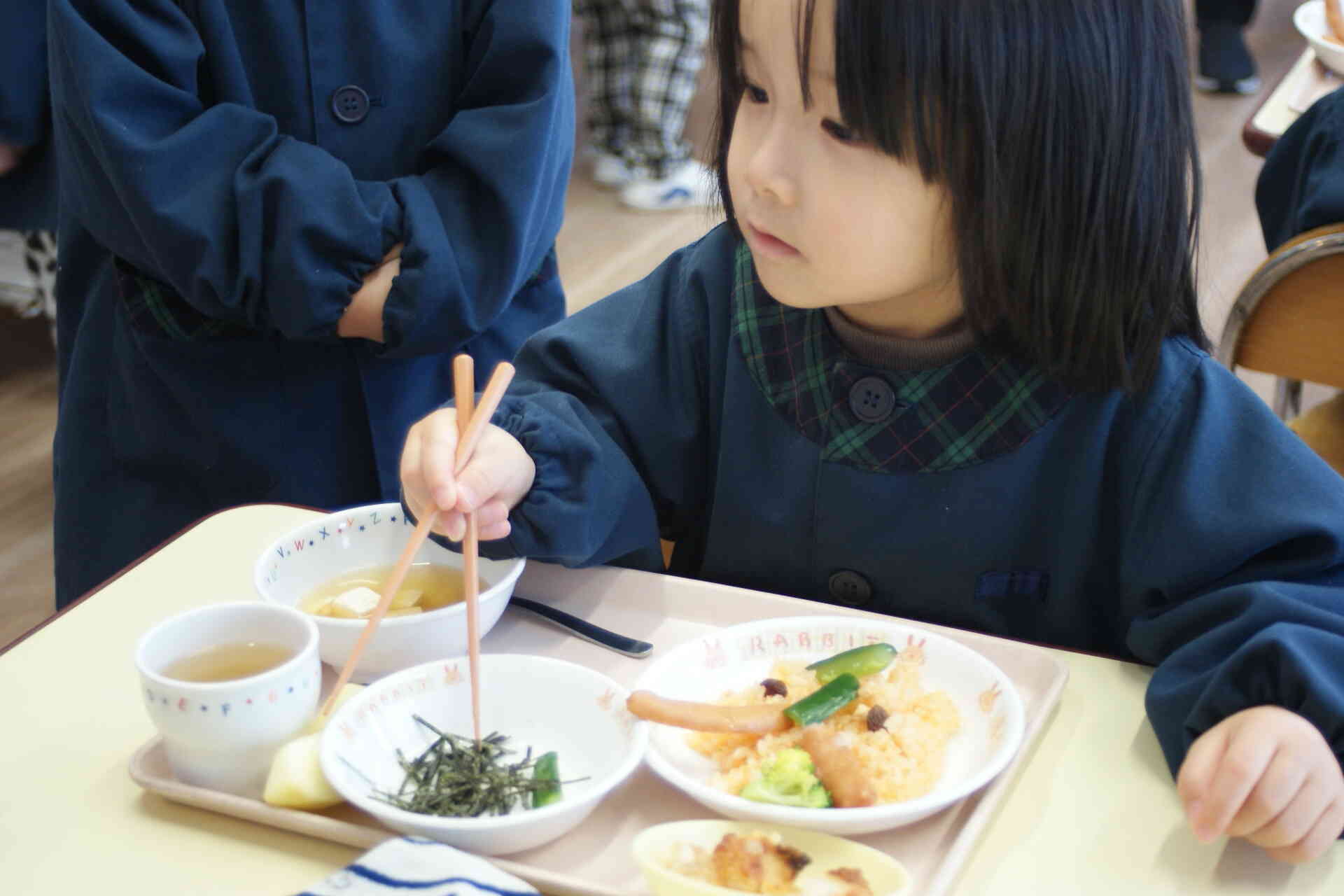 「のりは髪の毛かな～？」