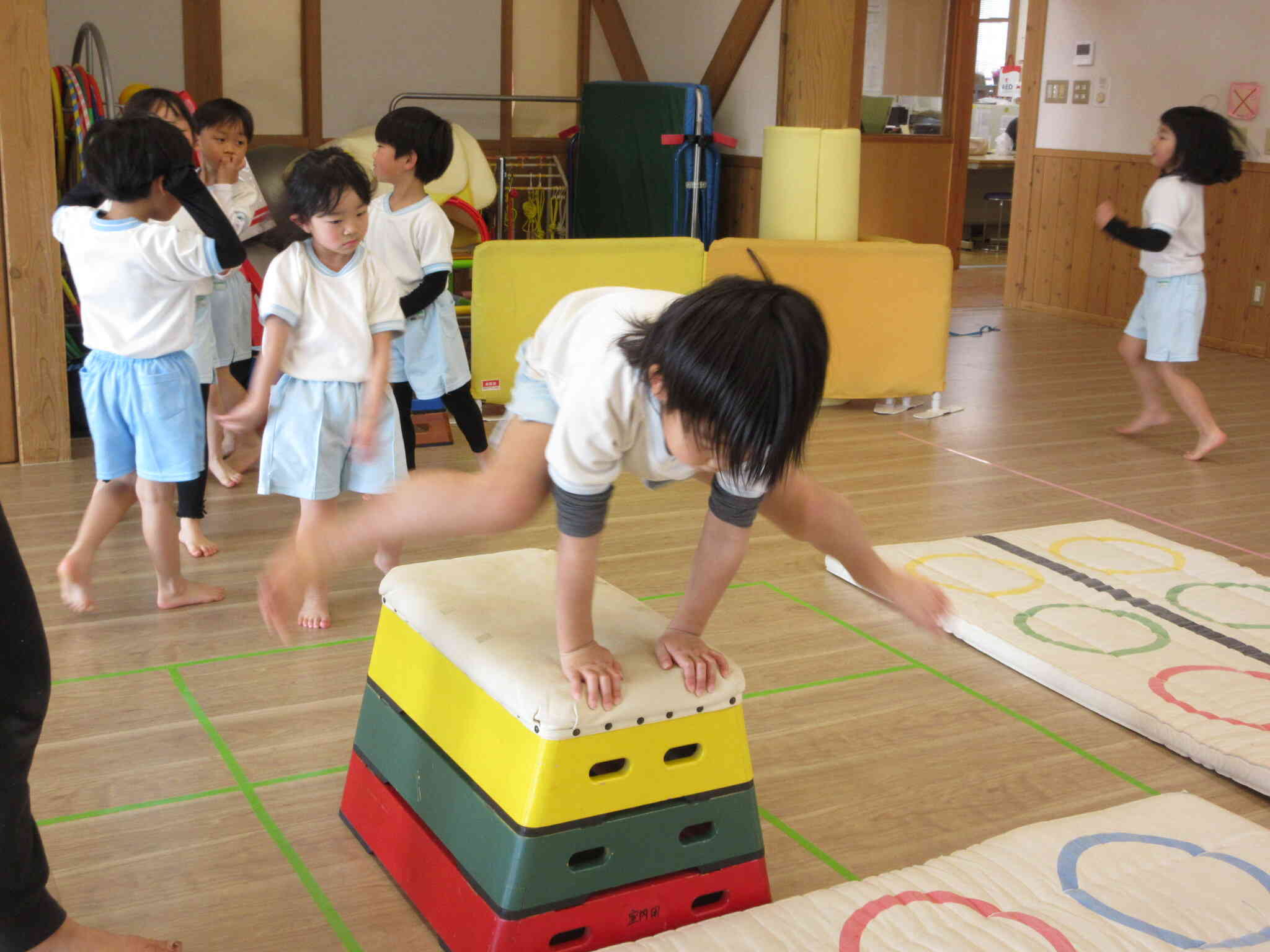 跳び箱得意です！