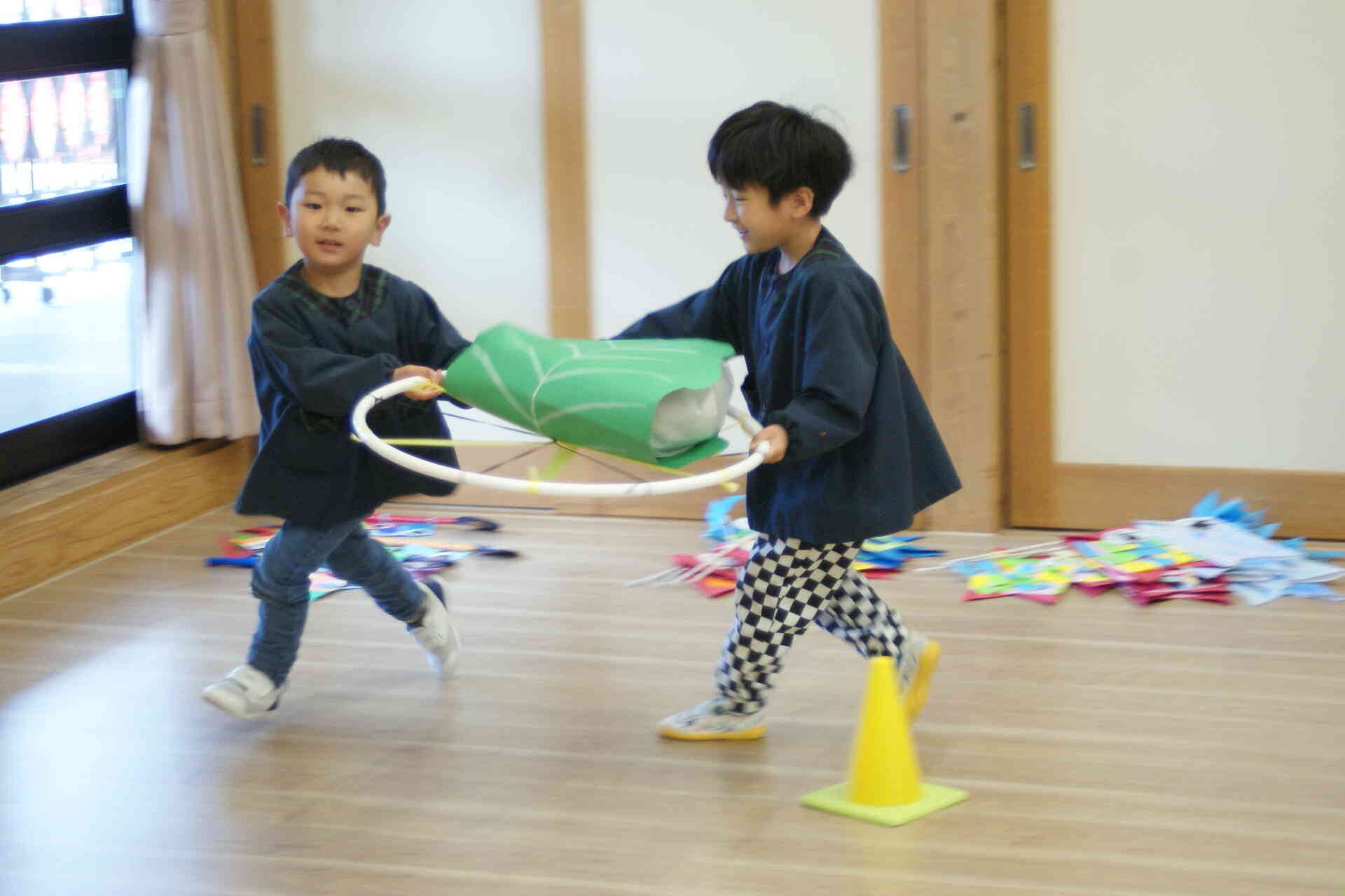 かしわもちリレーに挑戦！