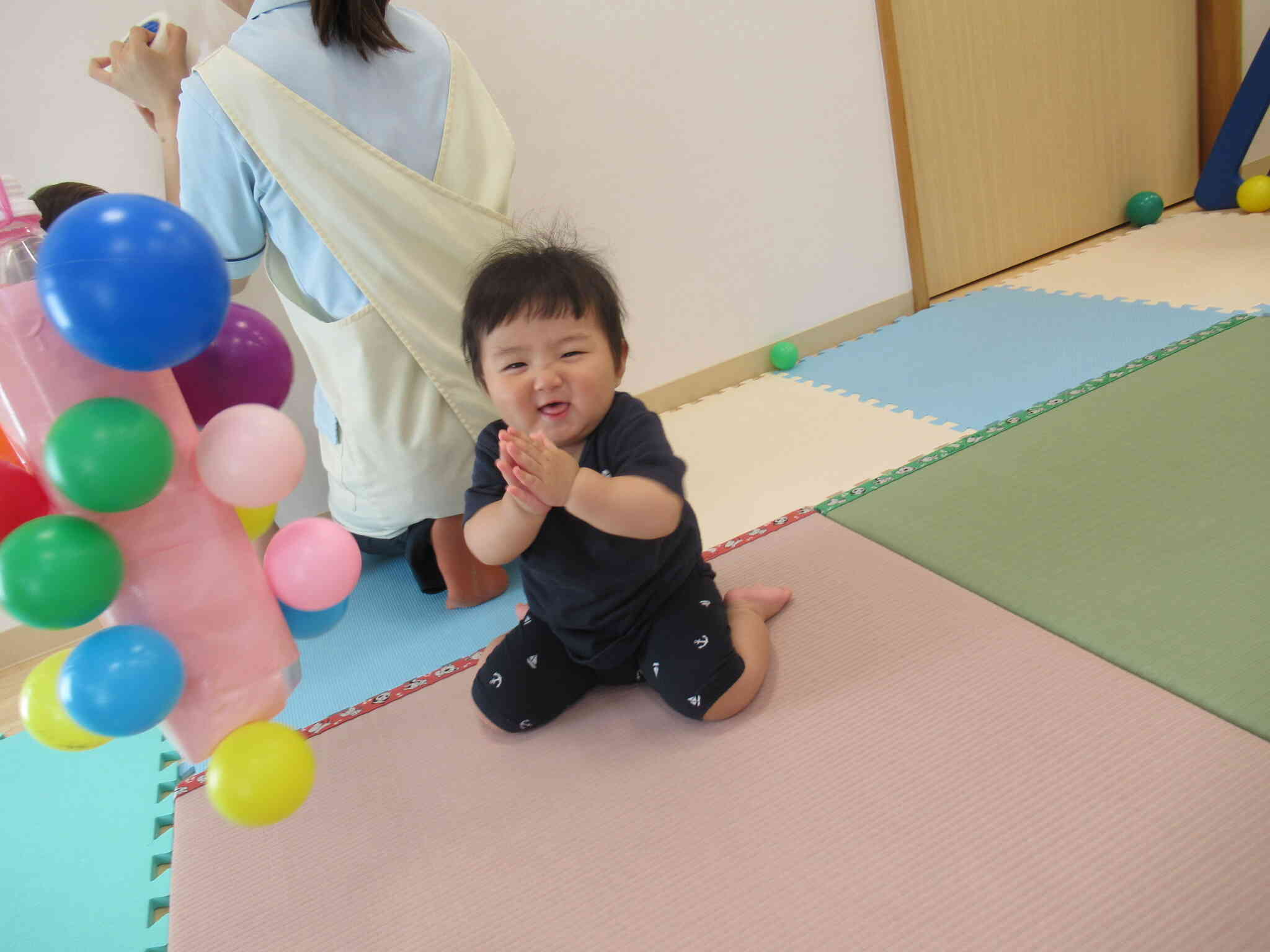 ぺたん！できた～！