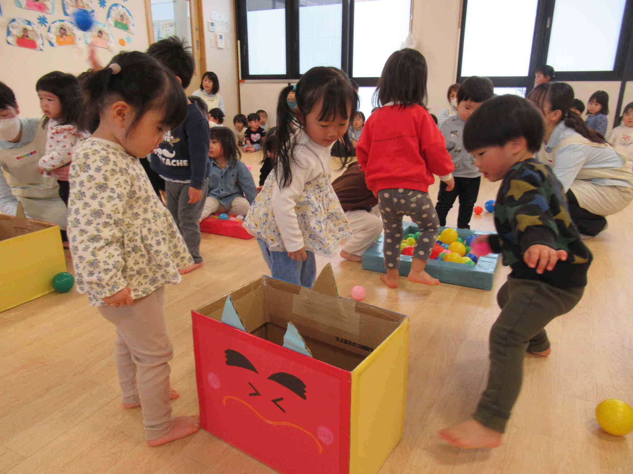 おにはそと！福はうち！ゲームをしたよ！