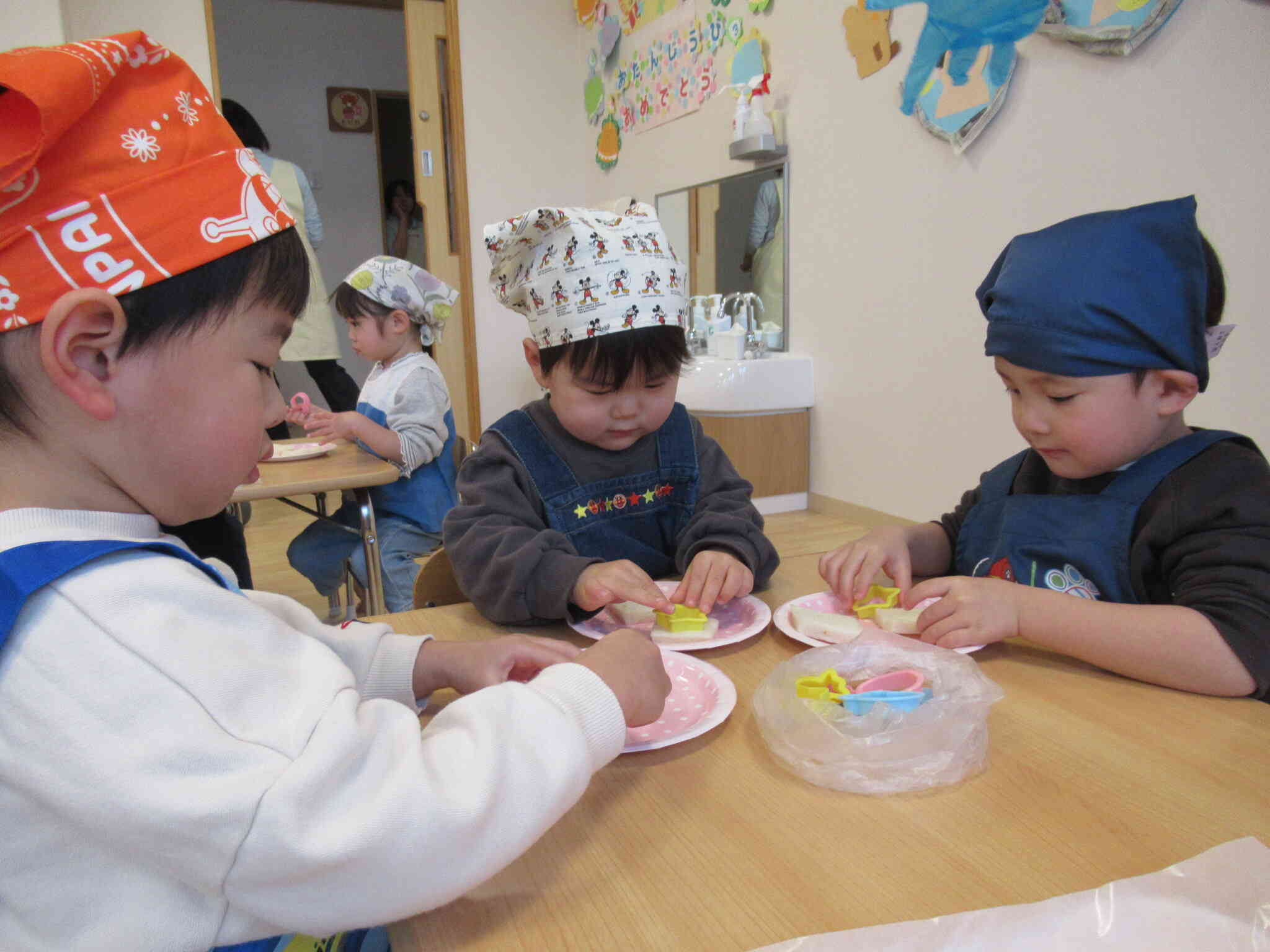 クッキングたのしかったね♪（２歳児）