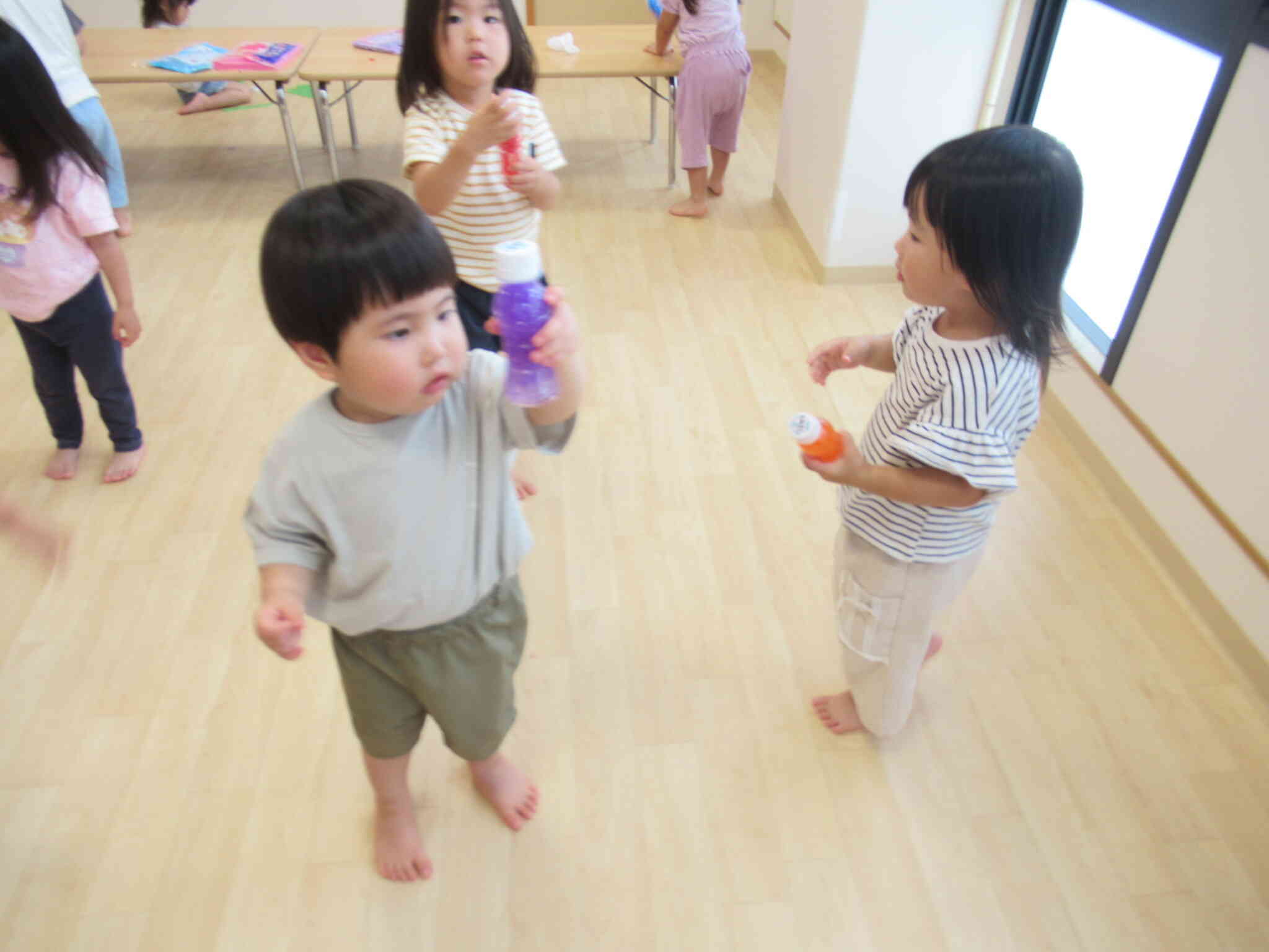 フリフリ～色が変わってきたかな？