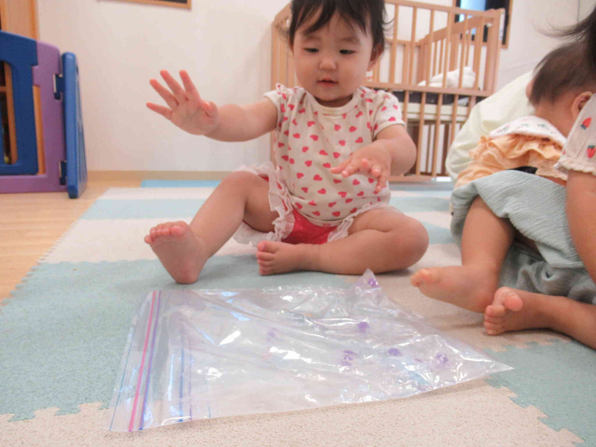 パンパン　叩くとお水が動くね